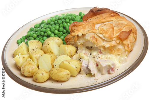 Chicken & Bacon Pie with Filo Pastry photo