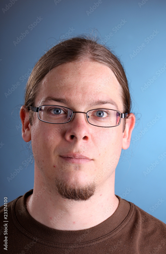 portrait of man with long hair portrait of man with long hair