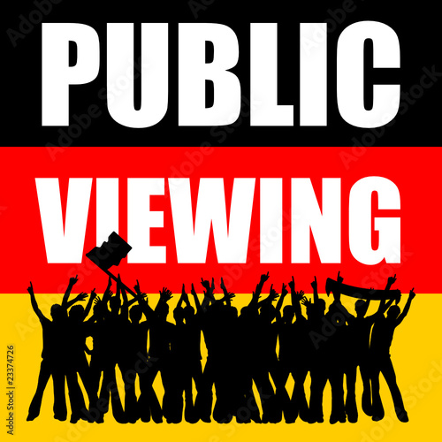 deutschlandfahne public viewing publikum I