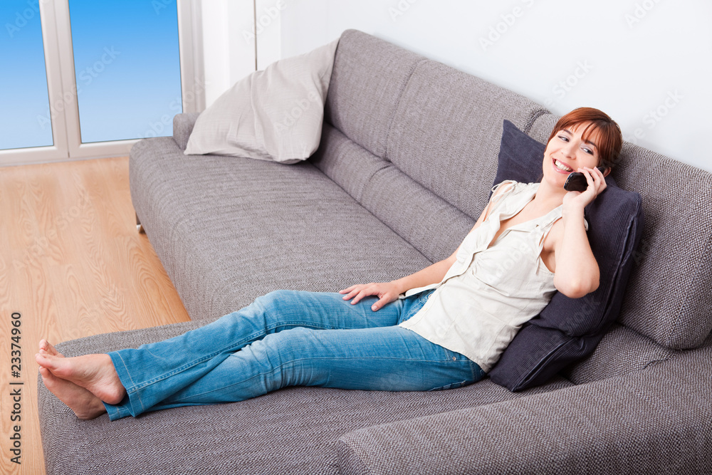 Woman talking on phone Woman talking on phone