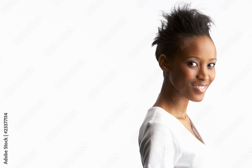 Portrait Of Attractive Young Woman In Studio Portrait Of Attractive Young Woman In Studio
