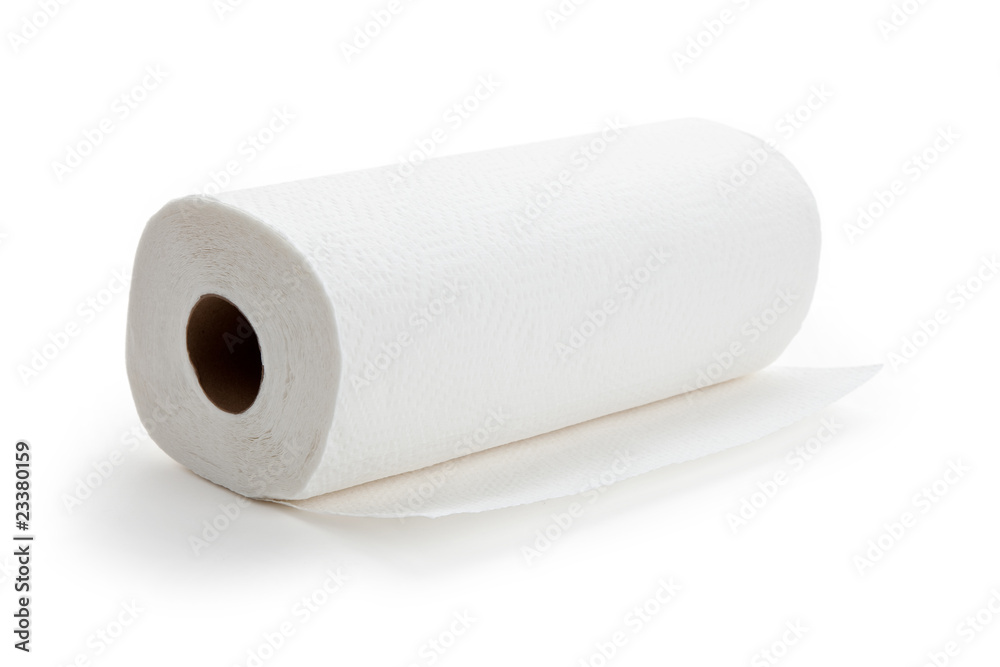 White paper towel roll White paper towel roll