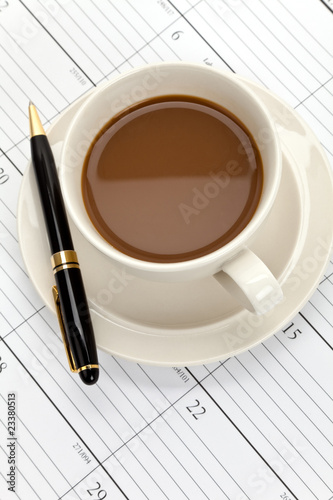 Coffee cup and Calendar