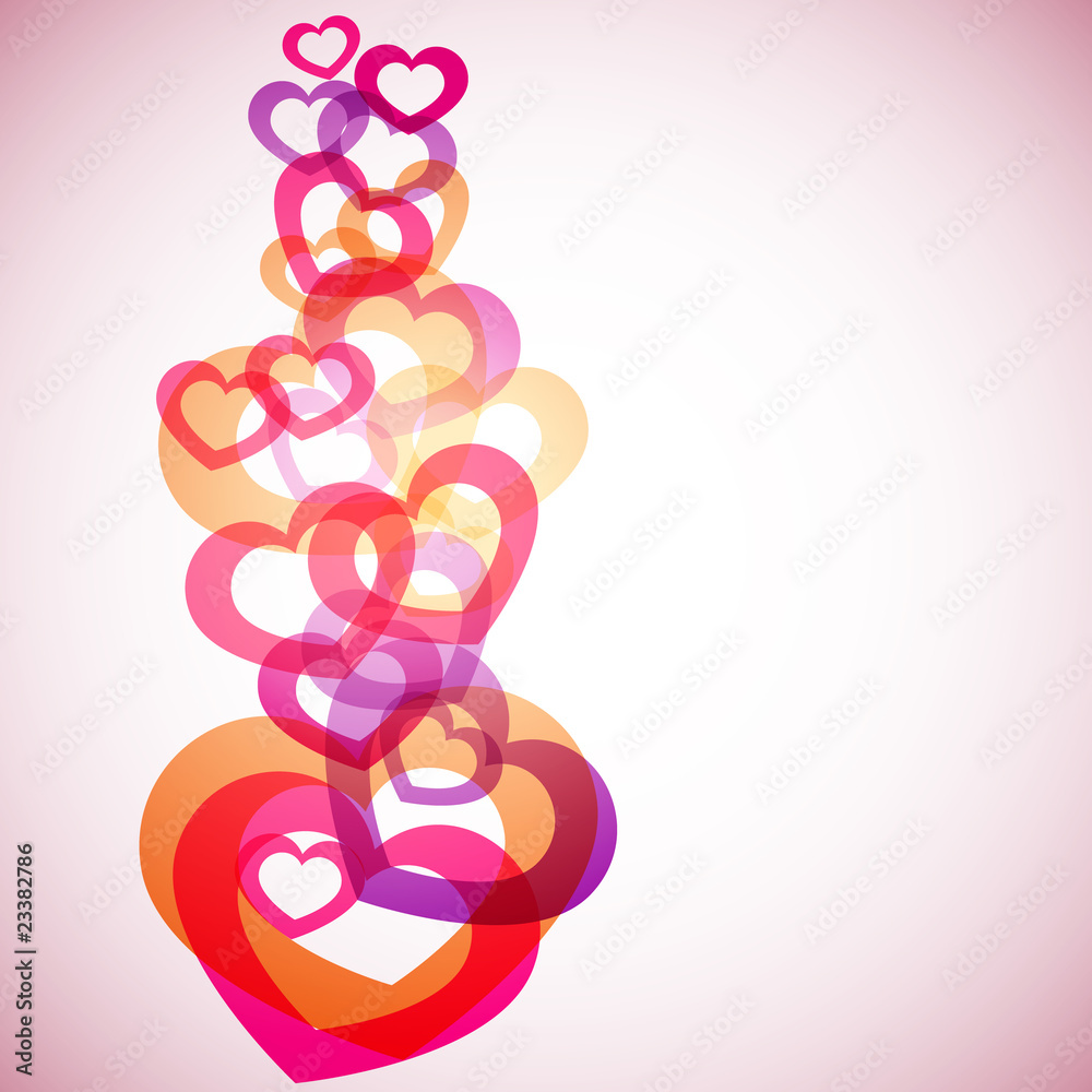 Fototapeta premium Hearts Background