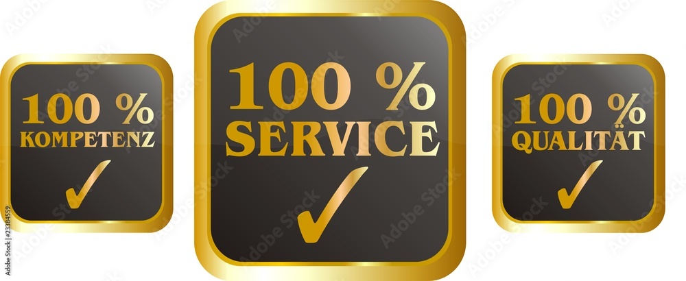 Naklejka premium bouton 100 % or 01