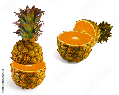 The transformation of pineapple in orange