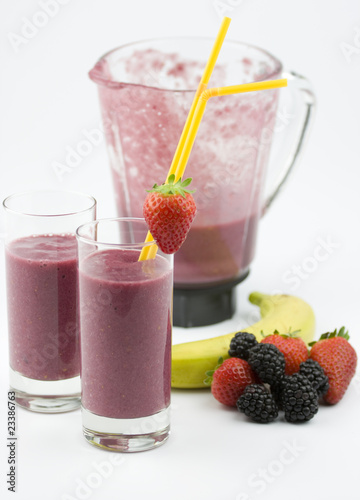 Two glasses filled with a delicious smoothie