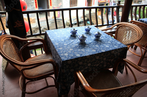 in the chinese classical teahouse