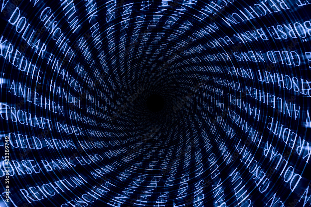 Begriffe der Finanzwelt als Strudel Begriffe der Finanzwelt als Strudel
