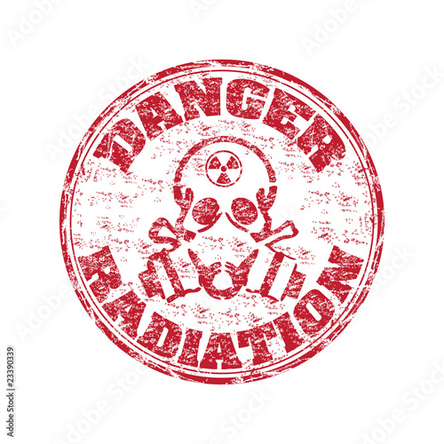 Danger radiation stamp