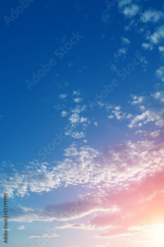 Sunset  sun  sky  clouds © olegusk