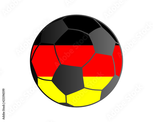 Fahne von Deutschland und Fußball