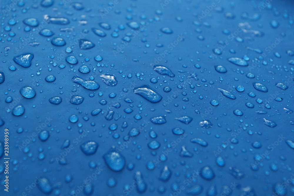 Blue Rain Drops Background