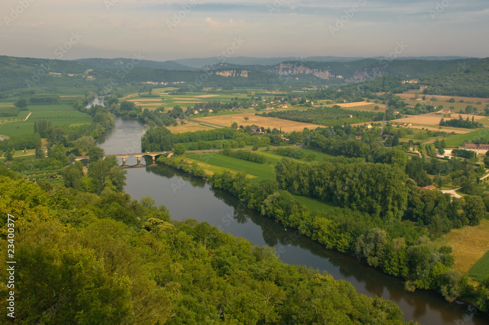 Valley of Dordogne river, France Valley of Dordogne river, France