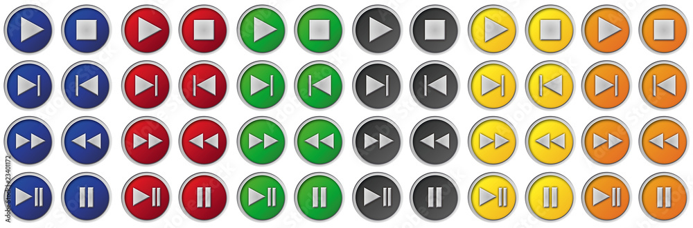 Set of Audio / Video Buttons Set of Audio / Video Buttons