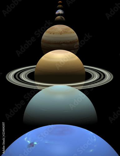 Solar system planets in alignment