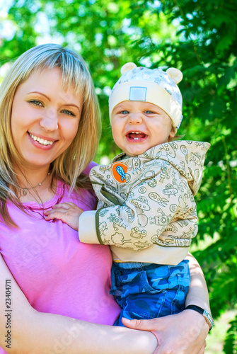 happy mum and her boy