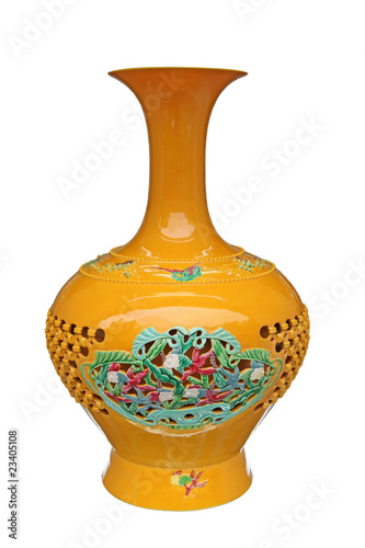 hollow porcelain vase