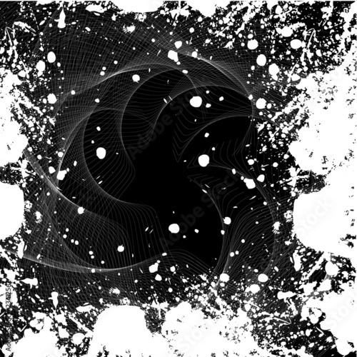 concept with white paint stains