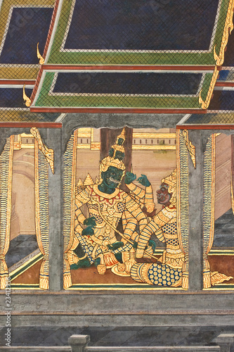 The mural of Ramayana photo