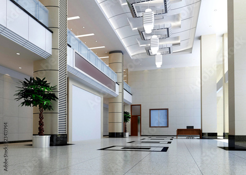 3d modern hall,corridor