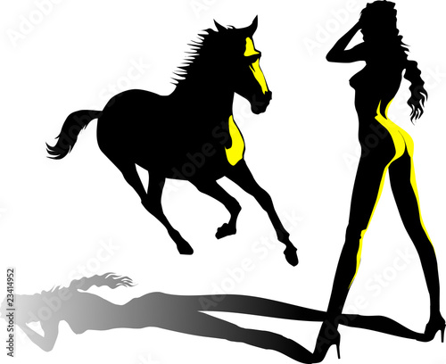 woman and horse