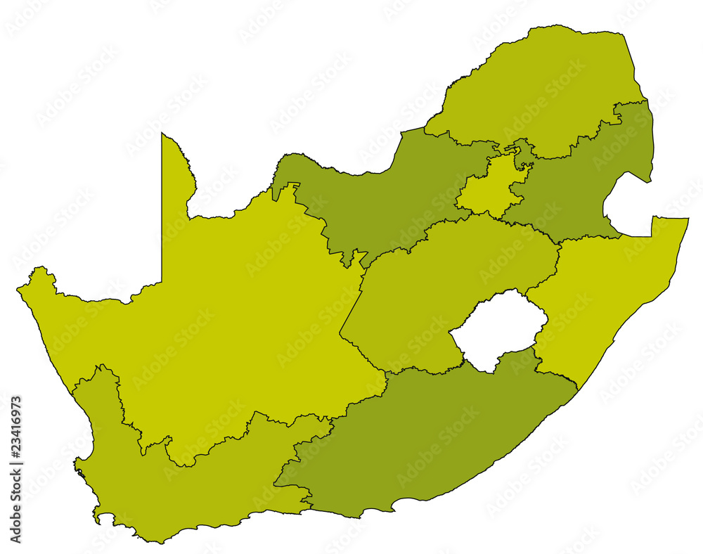 Obraz premium administrative divisions of rsa