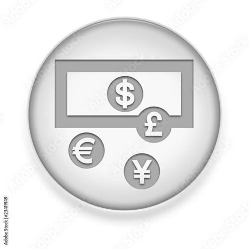 White Button / Icon "Money Exchange"