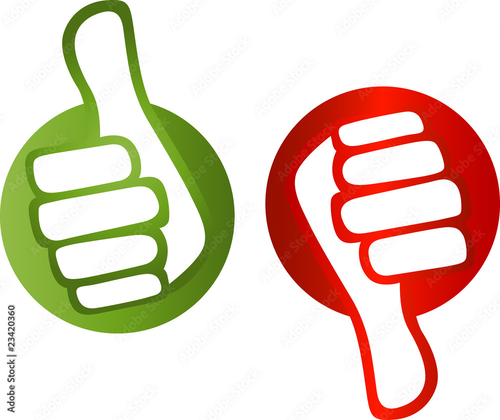 positiv negativ voting buttons Stock Vector Adobe Stock