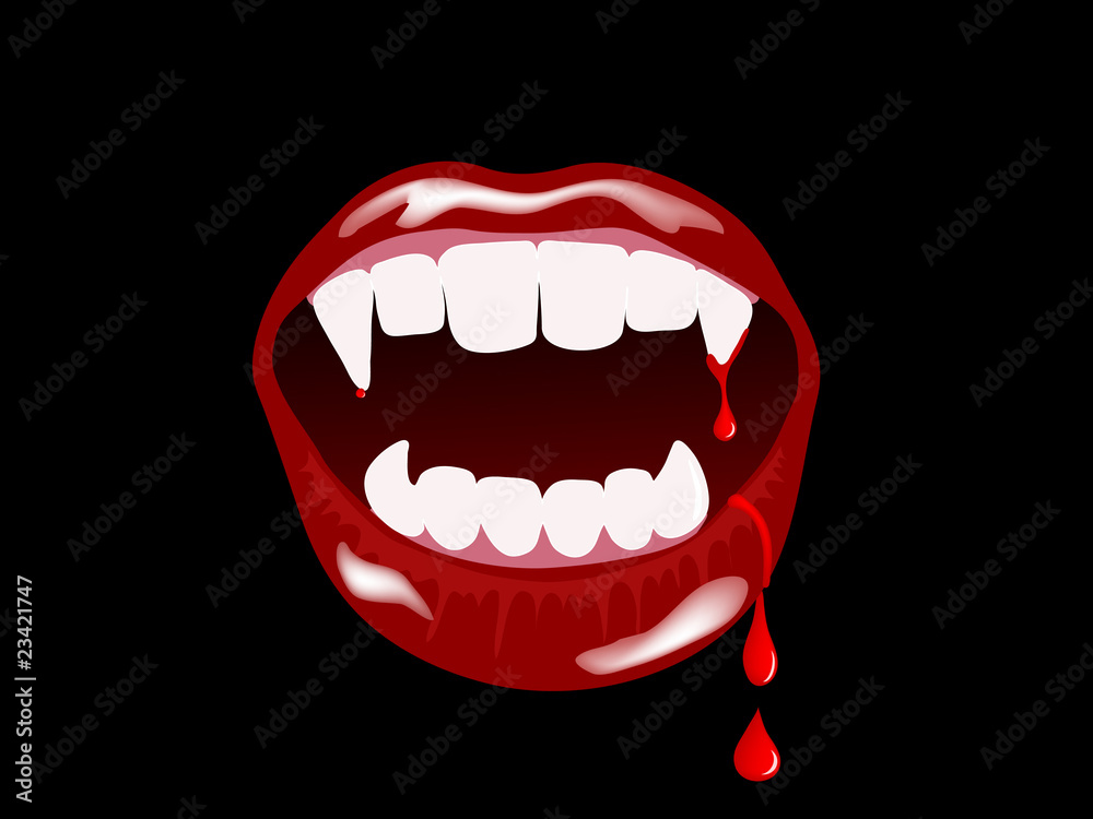 Naklejka premium Vampire mouth