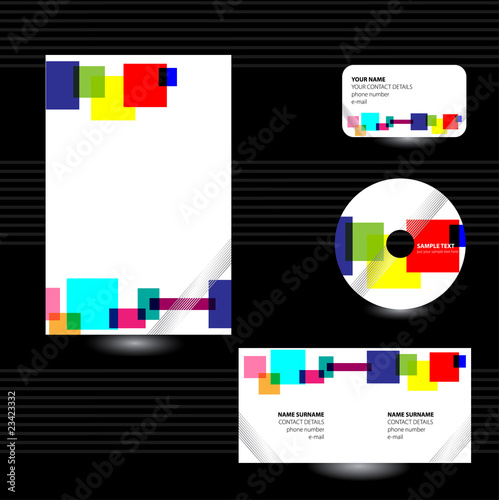 vector business stationary set