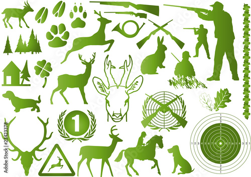 jagd symbole grün