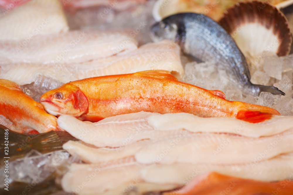 geräucherter fisch in der bedientheke geräucherter fisch in der bedientheke