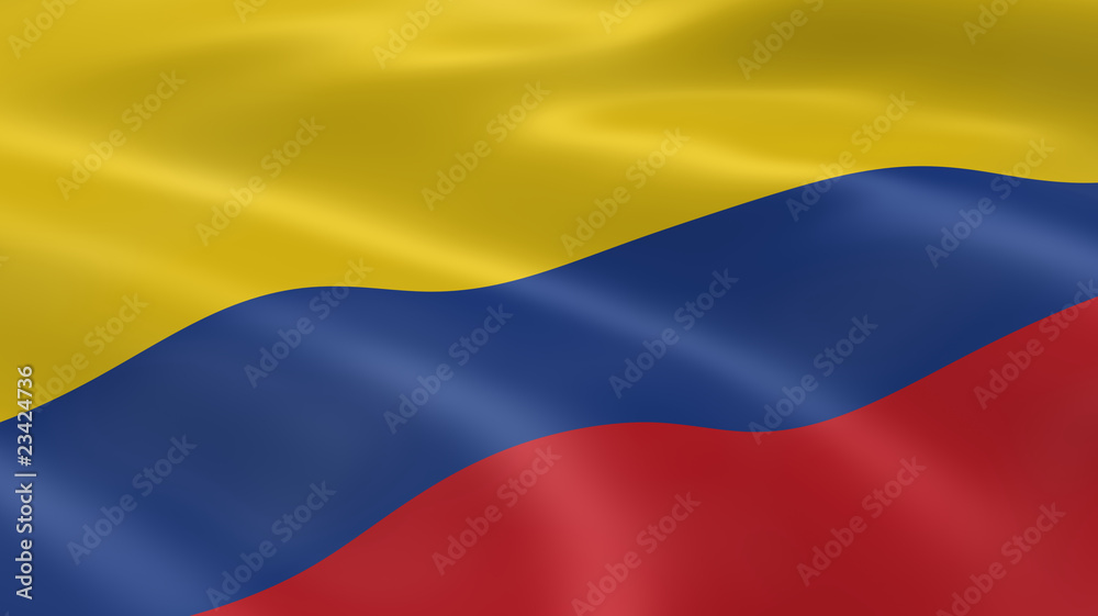 Fototapeta premium Colombian flag in the wind