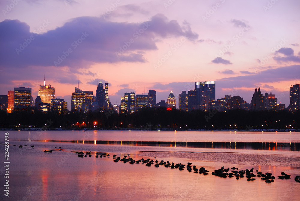 Obraz premium Sunset in Central Park, New York City