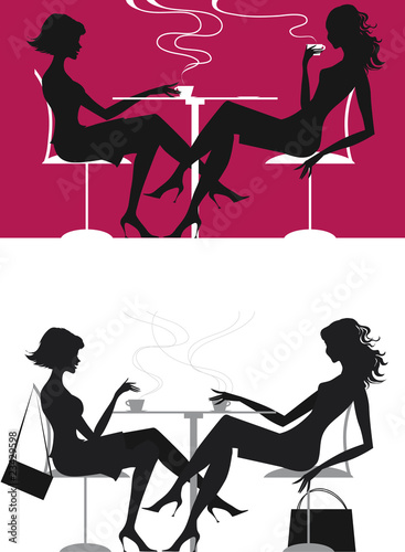 Girls at cafe