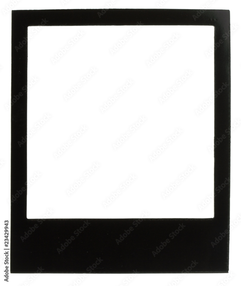 cadre photo polaroïd noir, fond blanc Stock Photo | Adobe Stock