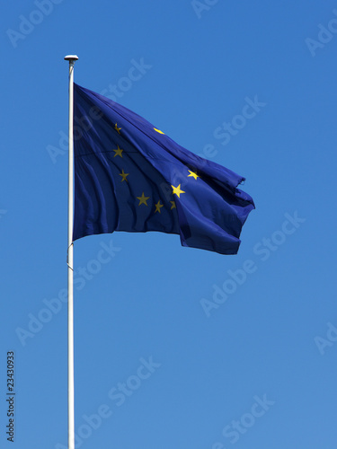 european union flag at pole