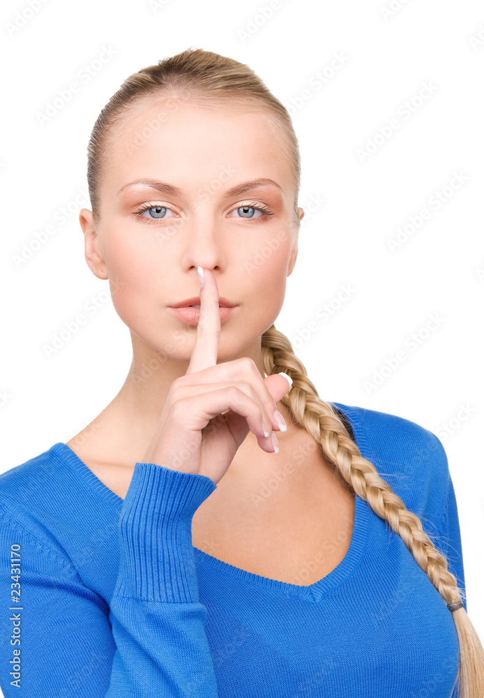 finger on lips finger on lips