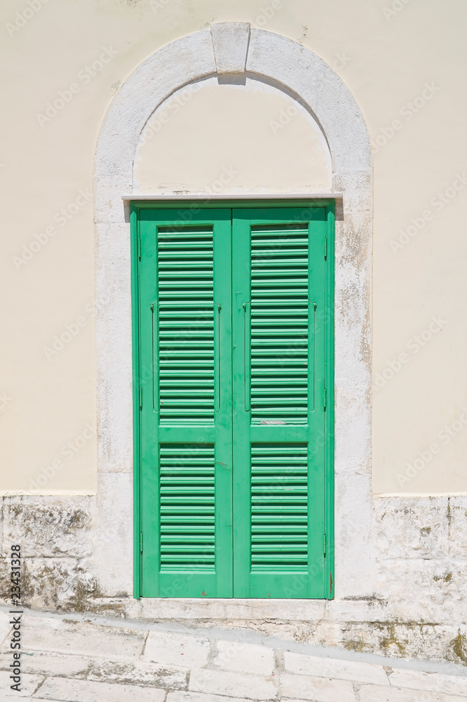 Fototapeta premium Green shutter.