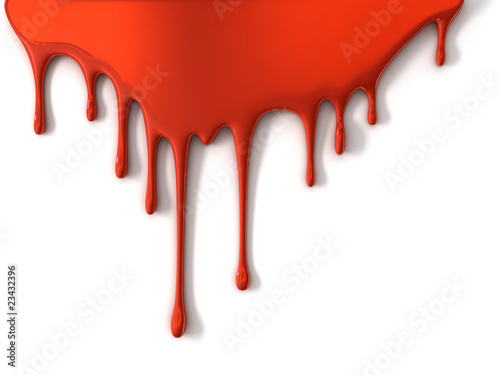 pouring red paint