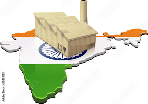 Inde et usine délocalisée (détouré)