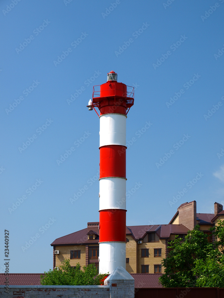 Small lighthouse in daylight