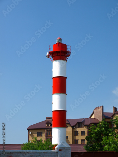 Small lighthouse in daylight