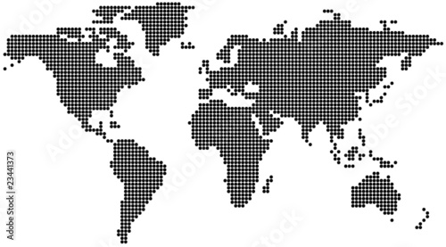 Dotted World Map - background illustration