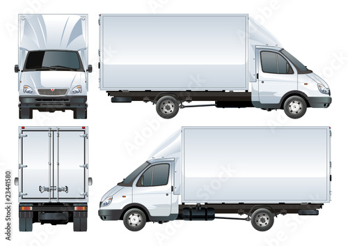 Vector delivery / cargo truck