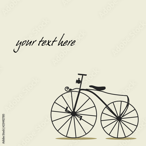 Simple background with a bicycle