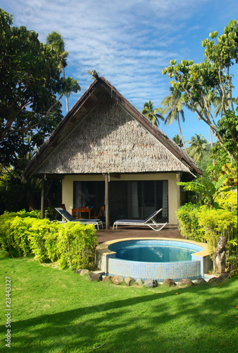 Beach bungalow with jacuzzi outdoor