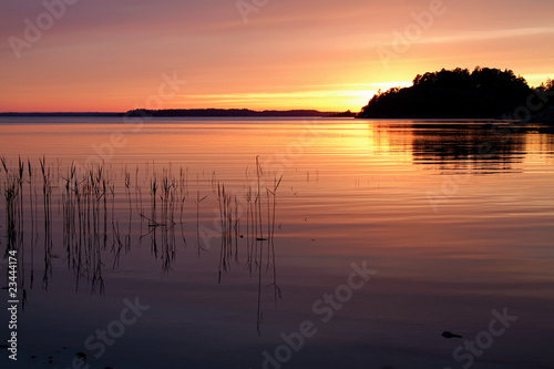Sunset in Stockholm`s archi...