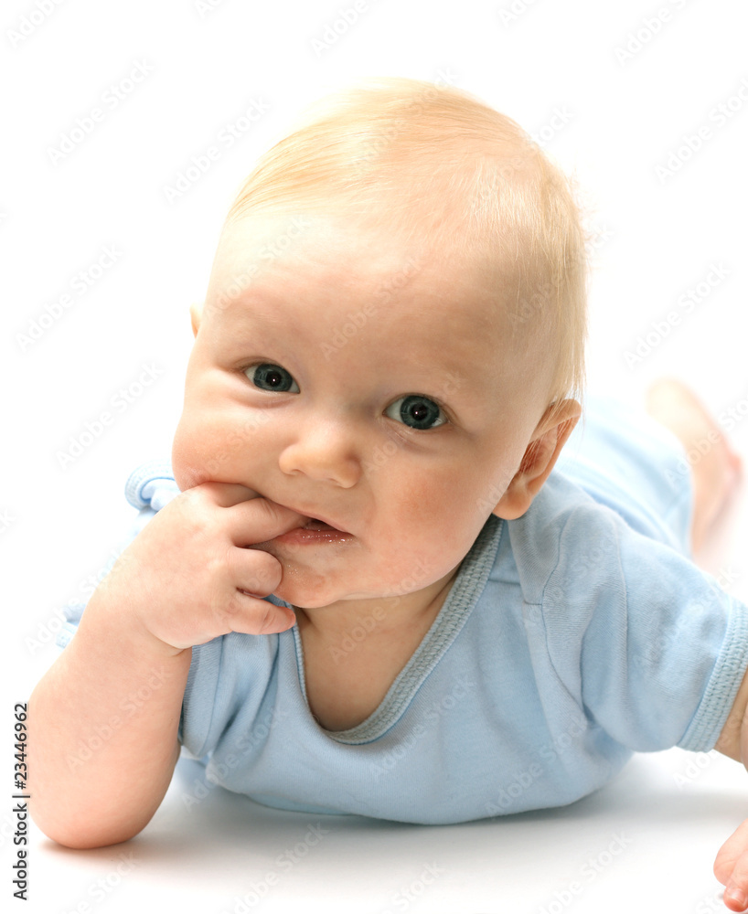 cute little baby isolated on white. cute little baby isolated on white.